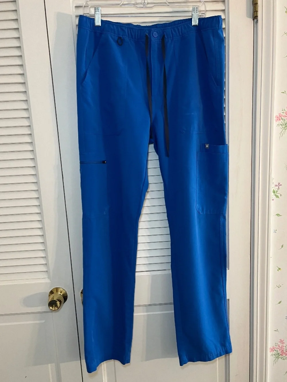Figs MENS Cairo Royal Blue PO# 1443 Zip Fly Scrub Pants Size Large
